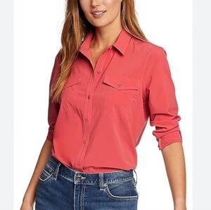 Eddie Bauer Coral Button-Up Shirt